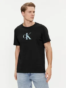 Calvin Klein Swimwear T-Shirt KM0KM00971 Czarny Regular Fit - Koszulki męskie - miniaturka - grafika 1