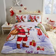 Kołdry i poduszki dla dzieci - Fusion Boże Narodzenie - Święty Mikołaj i śnieżny - zestaw poszewek na kołdrę - rozmiar łóżka pojedynczego w wielu - miniaturka - grafika 1
