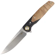 Noże - Nóż składany Bestech Ascot Carbon Fiber / Black G10 / Lightburl Wood, Satin 14C28N (BG19D) - miniaturka - grafika 1