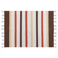 Dywany - Dywan bawełniany 140 x 200 cm brązowo-beżowy HISARLI - miniaturka - grafika 1