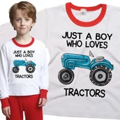Piżamy dla dziewczynek - Piżama dziecięca Chłopak Który Kocha Traktory Dla Rolnika 98/104 - VoloDonum - miniaturka - grafika 1