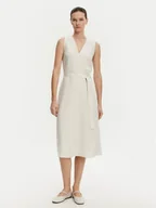 Sukienki - Calvin Klein Sukienka letnia K20K208424 Beżowy Regular Fit - miniaturka - grafika 1