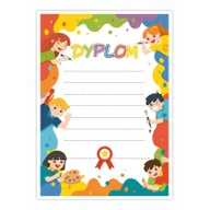 Dyplomy i okładki - LearnHow Dyplom A4 uniwersalny - Farbki 30szt - miniaturka - grafika 1