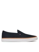 Trampki męskie - Tommy Hilfiger Tenisówki Th Hi Vulc Core Low Ii Slipon FM0FM05514 Granatowy - miniaturka - grafika 1
