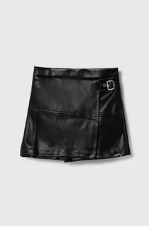 Spodnie i spodenki dla dziewczynek - Guess szorty dziecięce kolor czarny gładkie regulowana talia - grafika 1