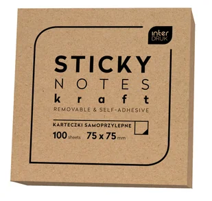Inter Druk Karteczki samoprzylepne Kraft - - Notesy i bloczki - miniaturka - grafika 2