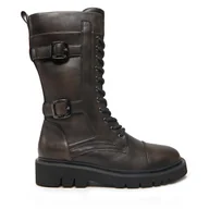 Kozaki damskie - Kozaki TWINSET 242TGT122 Brązowy - miniaturka - grafika 1