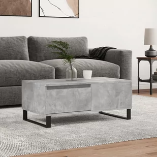 vidaXL Stolik kawowy, szarość betonu, 90x50x36,5 cm - Ławy i stoliki kawowe - miniaturka - grafika 1