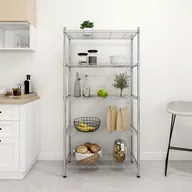 Szafy i regały magazynowe - vidaXL 5-poziomowy regał, 90x35x180 cm, chrom, 250 kg 324623 - miniaturka - grafika 1