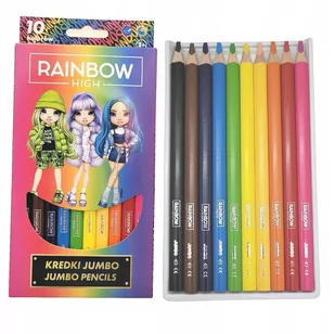 Kredki Ołówkowe Jumbo 10 Kolorów Rainbow High Astra - Kredki, ołówki, pastele i pisaki - miniaturka - grafika 1