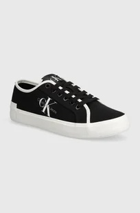Calvin Klein Jeans tenisówki SKATER VULCANIZED LOW CS ML MR damskie kolor czarny YW0YW01453 - Trampki damskie - miniaturka - grafika 1