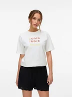 Koszulki i topy damskie - Vero Moda Koszulka w kolorze białym - miniaturka - grafika 1