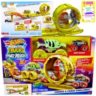 Zabawki konstrukcyjne - HOT WHEELS - MONSTER TRUCKS ZESTAW WYZWANIE POWER SMASHERS 2 AUTKA PREZENT + EBOOK - miniaturka - grafika 1