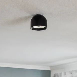 FLOS Lampa sufitowa designerska WAN, możliwość ściemniania, czarny, salon / jadalnia, aluminium, design - Lampy sufitowe - miniaturka - grafika 1