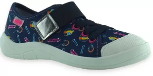 Trampki dla dzieci do szkoły Befado 351Y004 Tim Granatowe - Buty dla dziewczynek - miniaturka - grafika 1