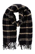 Apaszki i szaliki damskie - Szalik damski Pieces Pyron Straight w kratę frędzle - miniaturka - grafika 1