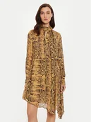 Sukienki - Sisley Sukienka koszulowa 4YBMLV065 Brązowy Regular Fit - miniaturka - grafika 1