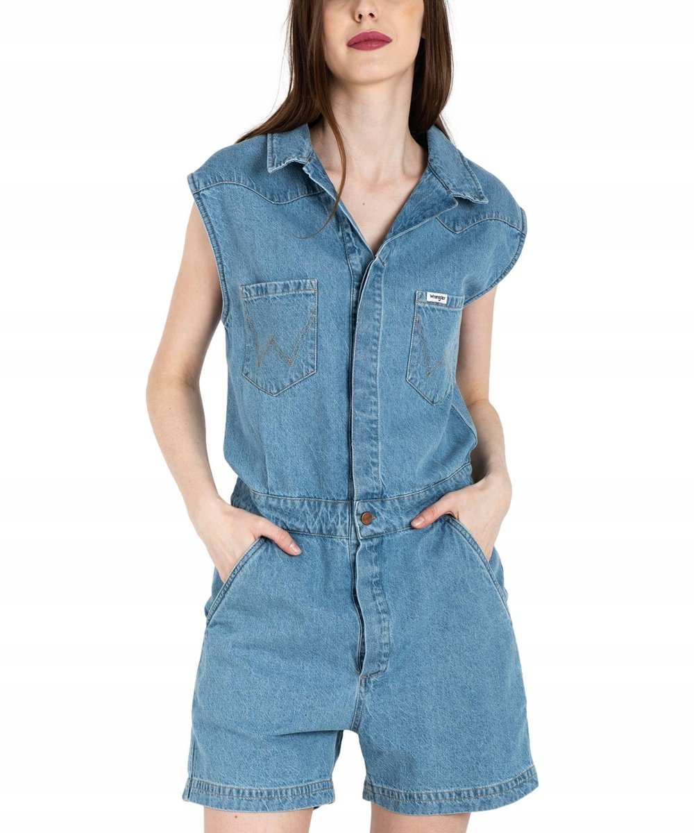Kombinezon Wrangler PLAYSUIT W9N2LL49E Indigo S