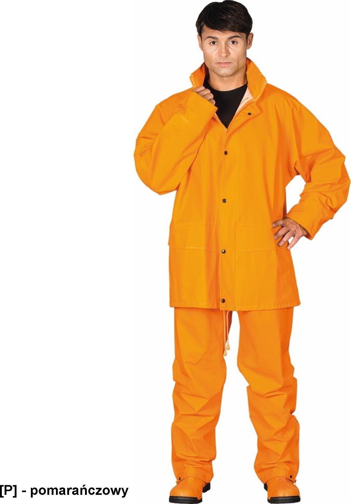 R.E.I.S. KPLPU - komplet przeciwdeszczowy - pomarańczowy 2XL