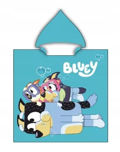 PONCZO BLUEY BLUE RĘCZNIK PLAŻOWY Z KAPTUREM PONCHO DLA DZIECKA BLUI BINGO - Okrycia kąpielowe dla dzieci - miniaturka - grafika 1