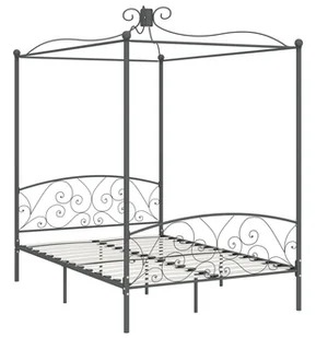 Szare rustykalne łóżko małżeńskie 140x200 cm Ezeris - Łóżka - miniaturka - grafika 1
