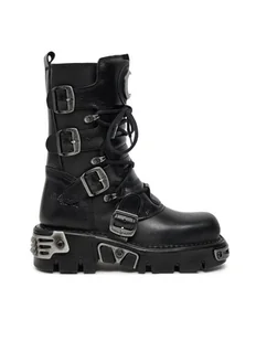 NEW ROCK Glany M-373LUNA-S1 Czarny - Glany damskie - miniaturka - grafika 1