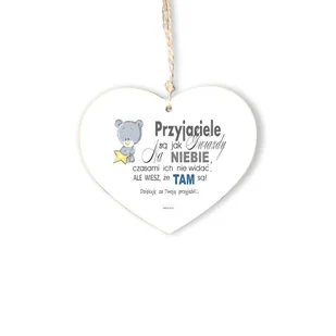 Zawieszka Serce 03 - Przyjaciele są jak gwiazdy - S/03/260 - Dekoracje domu - miniaturka - grafika 1