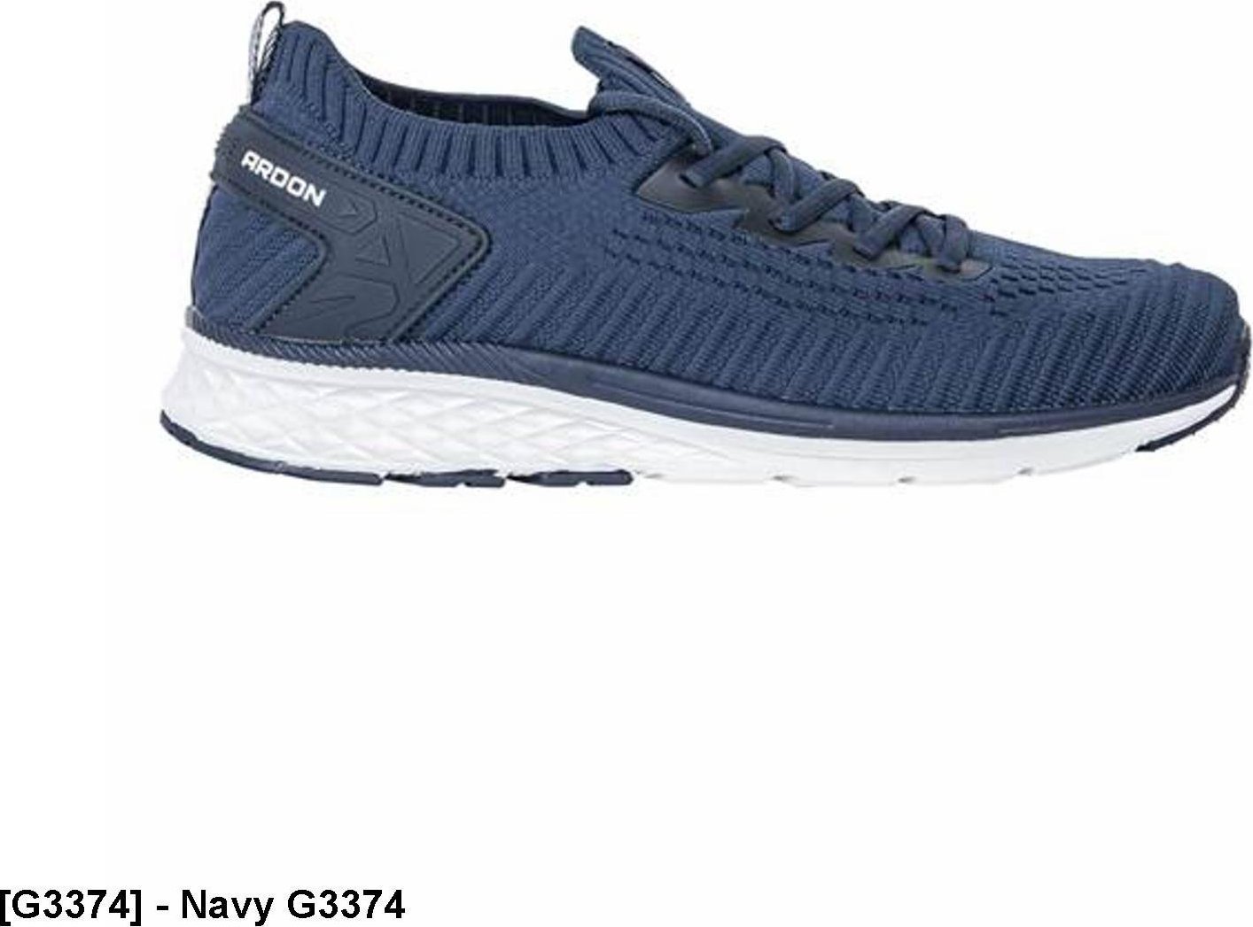 Ardon AMBLE WHITE G33 - męskie półbuty sportowe, cholewka dzianina, lekkie, wygodne, podeszwa EVA/guma - Navy G3374 43