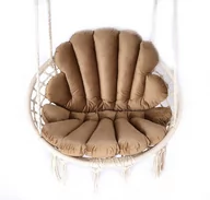 Poduszki ogrodowe - 2 PODUSZKI na FOTEL KOKON HUŚTAWKE HAMAK Ogród 110cm MUSZLA/Brąz CE - miniaturka - grafika 1