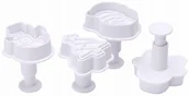 Formy do ciast - Wykrawaczki plastikowe STEMPLE 4szt. pieczątki. - miniaturka - grafika 1