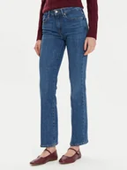 Spodnie damskie - Tommy Hilfiger Jeansy WW0WW45009 Niebieski Bootcut Fit - miniaturka - grafika 1