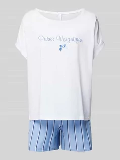 Bielizna nocna - Piżama z wyhaftowanym napisem model ‘Pures Vergnügen’ - grafika 1