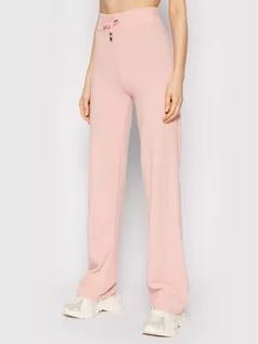 Spodnie sportowe damskie - Juicy Couture Spodnie dresowe JCKB221004 Różowy Regular Fit - grafika 1