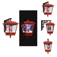 Oświetlenie świąteczne - vidaXL Świąteczna lampa ścienna z oświetleniem LED i czerwonym Ojcem Gwiazdką - lampki choinkowe - miniaturka - grafika 1