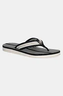 Klapki i japonki damskie - Tommy Hilfiger japonki IM TH PRINT BEACH SANDAL damskie kolor czarny na płaskim obcasie FW0FW08370 - miniaturka - grafika 1