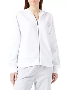 Armani Exchange Damska bluza z kapturem, zapinana na zamek błyskawiczny, bluza z kapturem z długim rękawem, Optyczny biały, XL - Bluzy damskie - miniaturka - grafika 1
