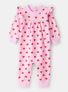 carter's Rampers w kolorze jasnoróżowym - Pajacyki dla niemowląt - miniaturka - grafika 1