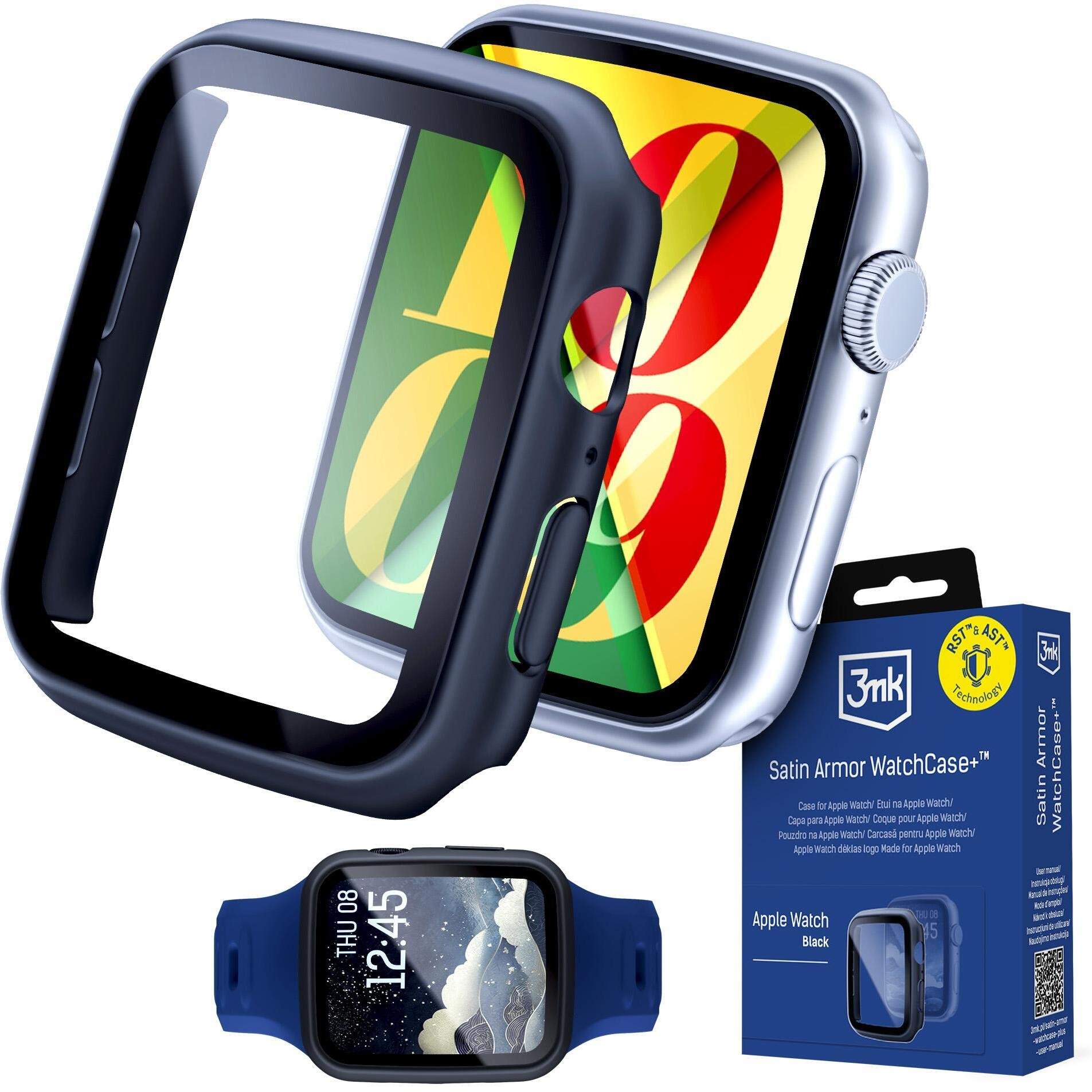 3MK 3mk Satin Armor WatchCase+ Black 44mm
