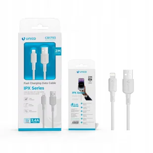 Kabel USB - Apple Lightning 3.4A Kabel do iPhone 2M - Kable USB - miniaturka - grafika 1