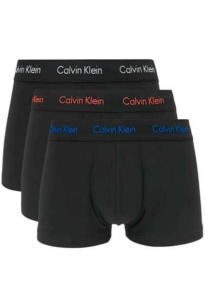 Calvin Klein Underwear 3x Bokserki Męskie Czarne TRUNKI, Rozmiar XL