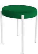 Taborety i hokery - Atos TABORET DIOR STOŁEK LOFT metal podstawa biała MG25 - miniaturka - grafika 1