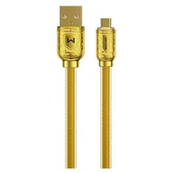 Kable USB - Wk Design Sakin Series kabel szybkiego ładowania / transmisji danych USB - microUSB 6A 1m złoty (WDC-161) WDC-161-micro - miniaturka - grafika 1