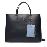 Torebki damskie - Torebka Tommy Hilfiger Th Icon Satchel AW0AW17683 Granatowy - miniaturka - grafika 1