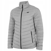 Kurtki męskie - Kurtka męska 4F szara bez kaptura puchowa pikowana sportowa wygodna XXL - miniaturka - grafika 1