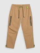 Spodnie męskie - 4F Spodnie casual męskie - beżowe L - miniaturka - grafika 1