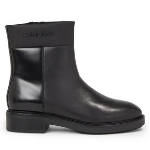 Botki Calvin Klein Rubber Sole Ankle Boot Lg Wl HW0HW01700 Czarny - Botki damskie - miniaturka - grafika 1