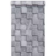 Tapety - tapeta sn3201 szare cegiełki betonowe w 3d - miniaturka - grafika 1