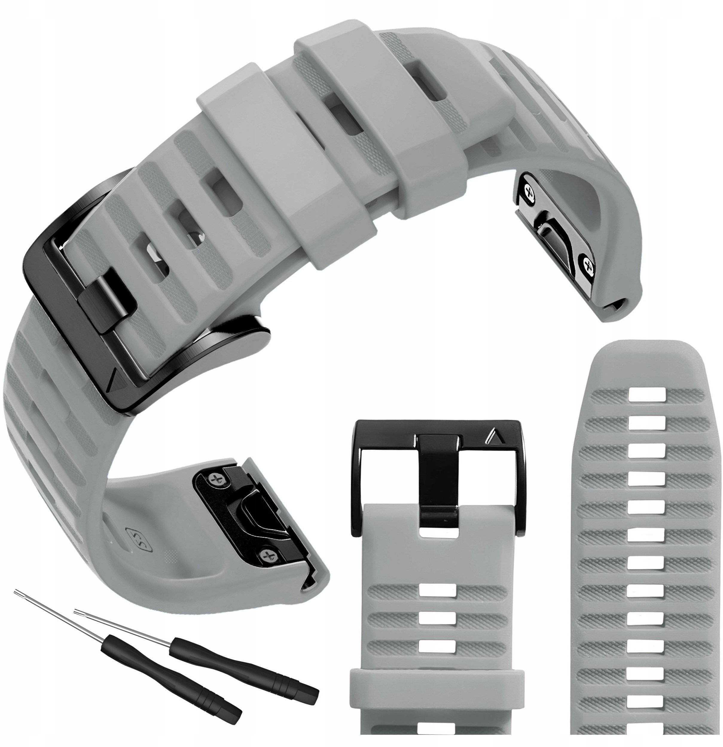 ChronSmarta Pasek ChronSmarta do smartwatch'a Garmin Fenix 5 6 7 8 Plus Solar AMOLED 47mm QuickFit Szary