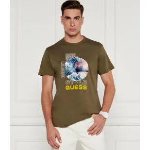 GUESS T-shirt | Regular Fit - Koszulki męskie - miniaturka - grafika 1