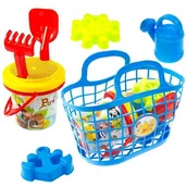 Zabawki do piasku - Mochtoys Zestaw LETNI W KOSZYKU Z KONEWKĄ 11097 MOCH 66273 - miniaturka - grafika 1